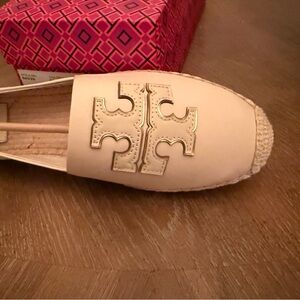 Tory Burch Ines Espadrille in New Cream and Gold